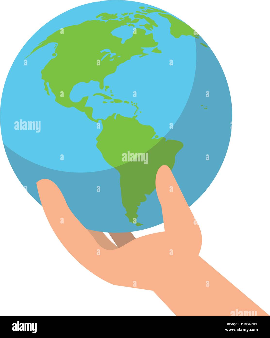 Hand holding world earth Stock Vector Image & Art - Alamy