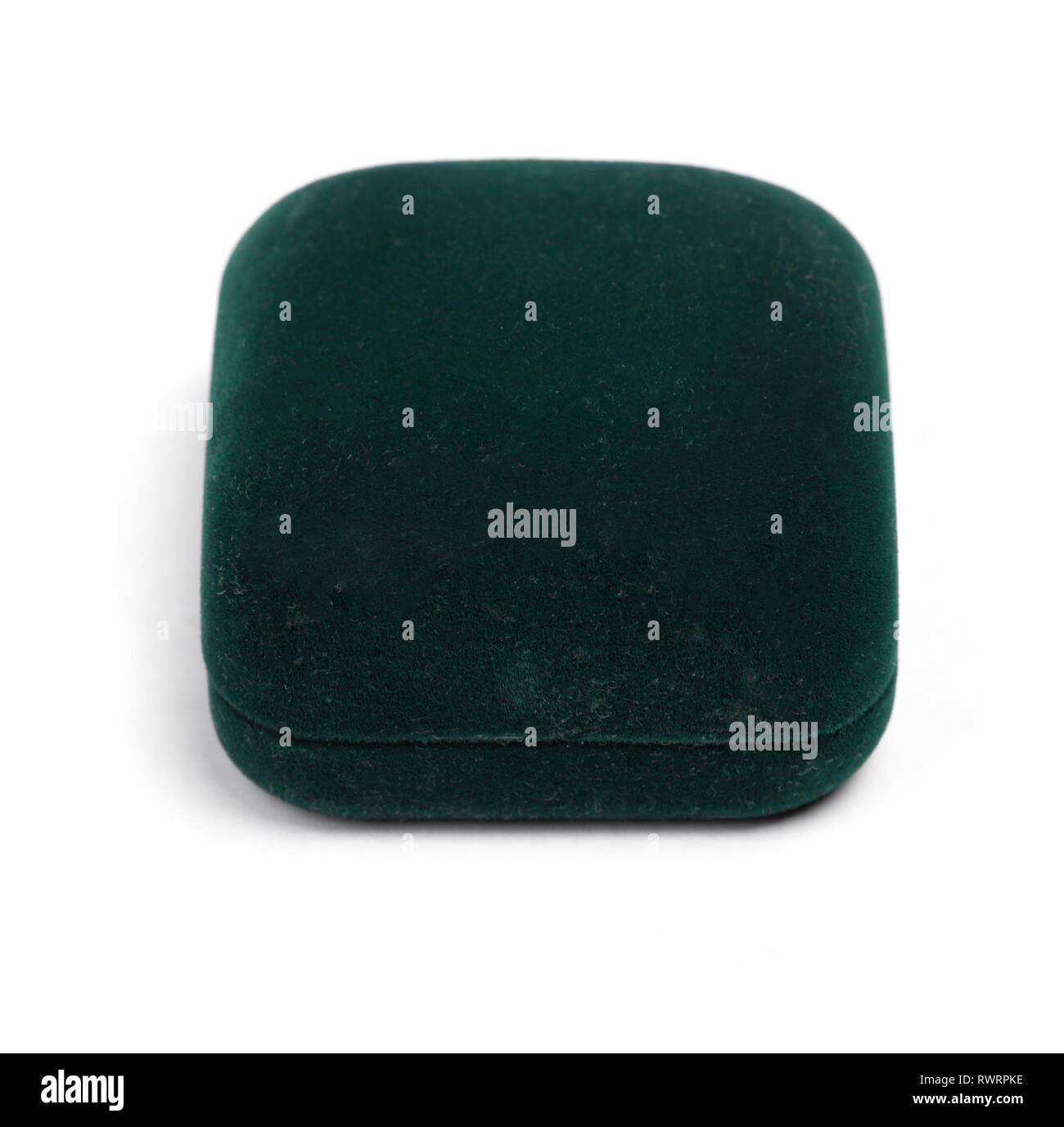 Dark green jewelry box isolated on white background Stock Photo Alamy