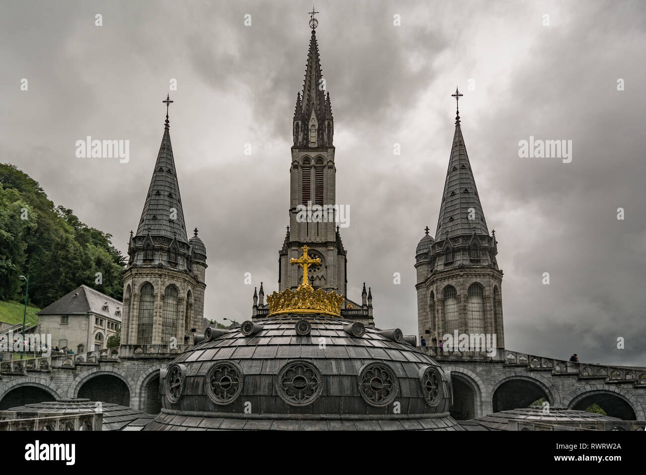 The Basilica of Our Lady of the Rosary, Lourdes, France Stock Photo - Alamy