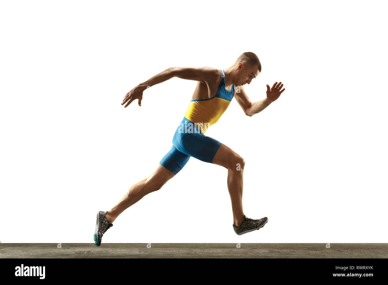 Trail Cross Country Runner Running Man Silhouette Shadow Isolated White  Background Stock Photo - Image of white, shadow: 206505740