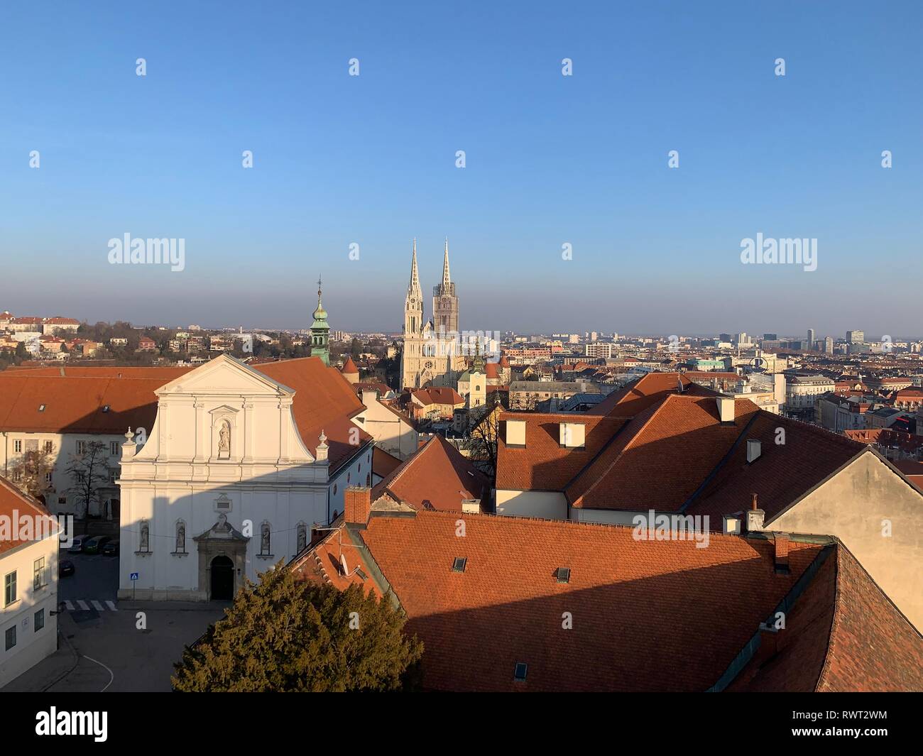 zagreb rooftop skyline Stock Photo - Alamy
