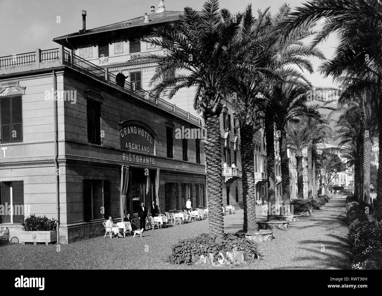 arenzano, grand hotel, 1920-30 Stock Photo