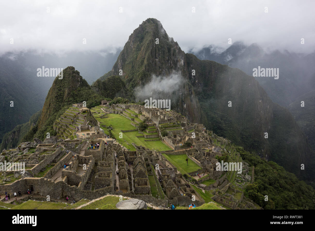 Panorama view of the ruins of Machu Picchu, Peru Stock Photo - Alamy