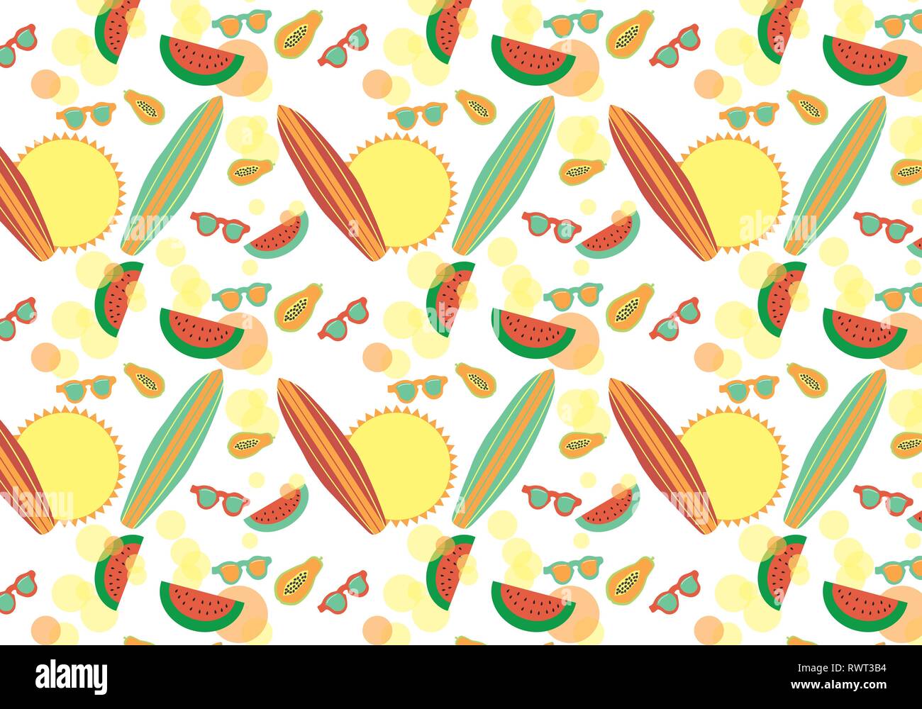 Summer vector pattern background Stock Vector Image & Art - Alamy