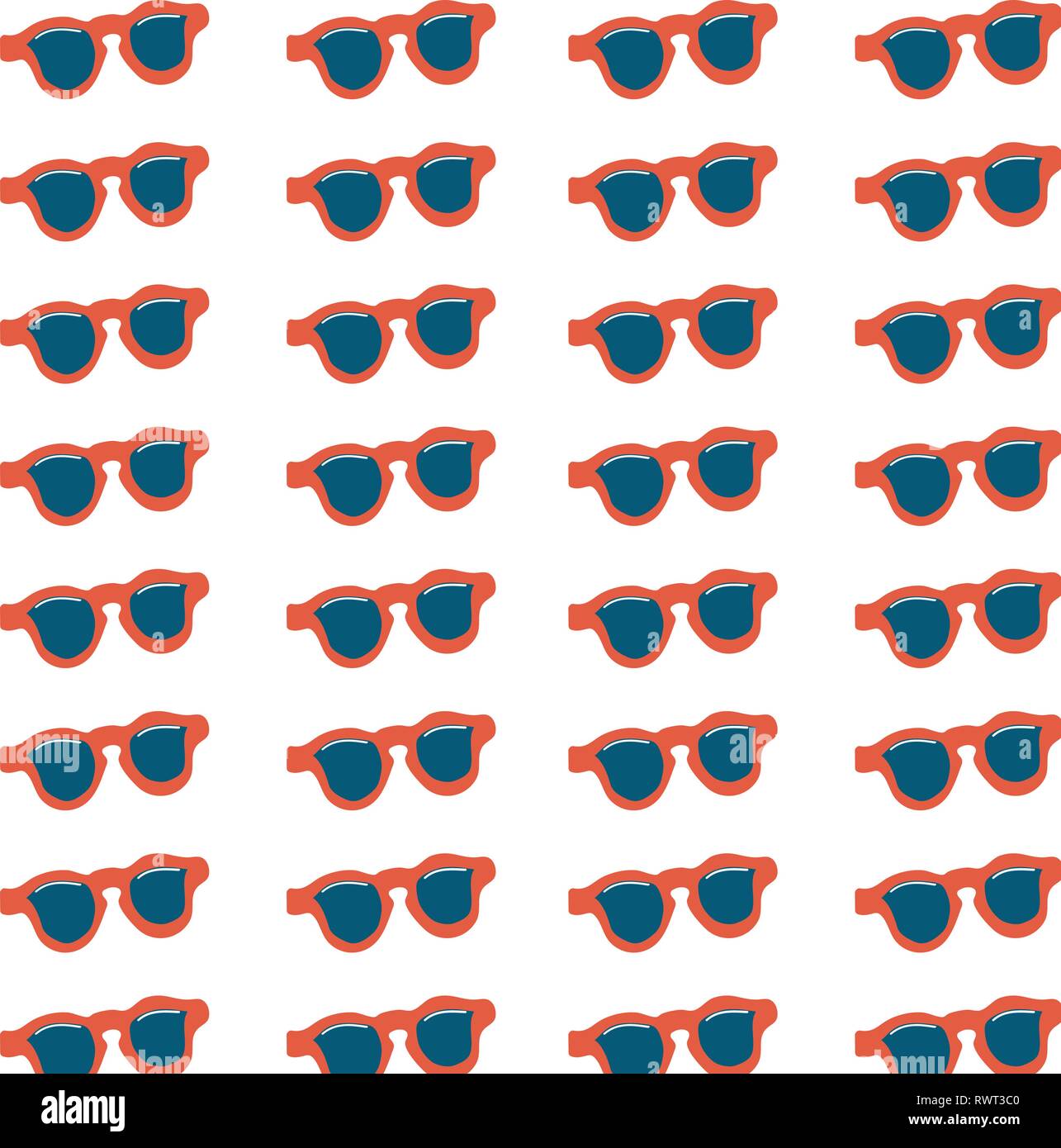 Cool sunglasses vector pattern Stock Vector