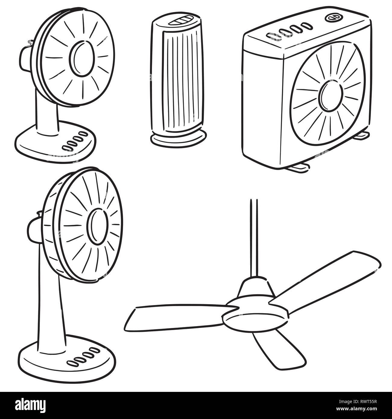 Vector Set Of Fan Stock Vector Image Art Alamy vector-set-of-fan-stock-vector-image-art-alamy