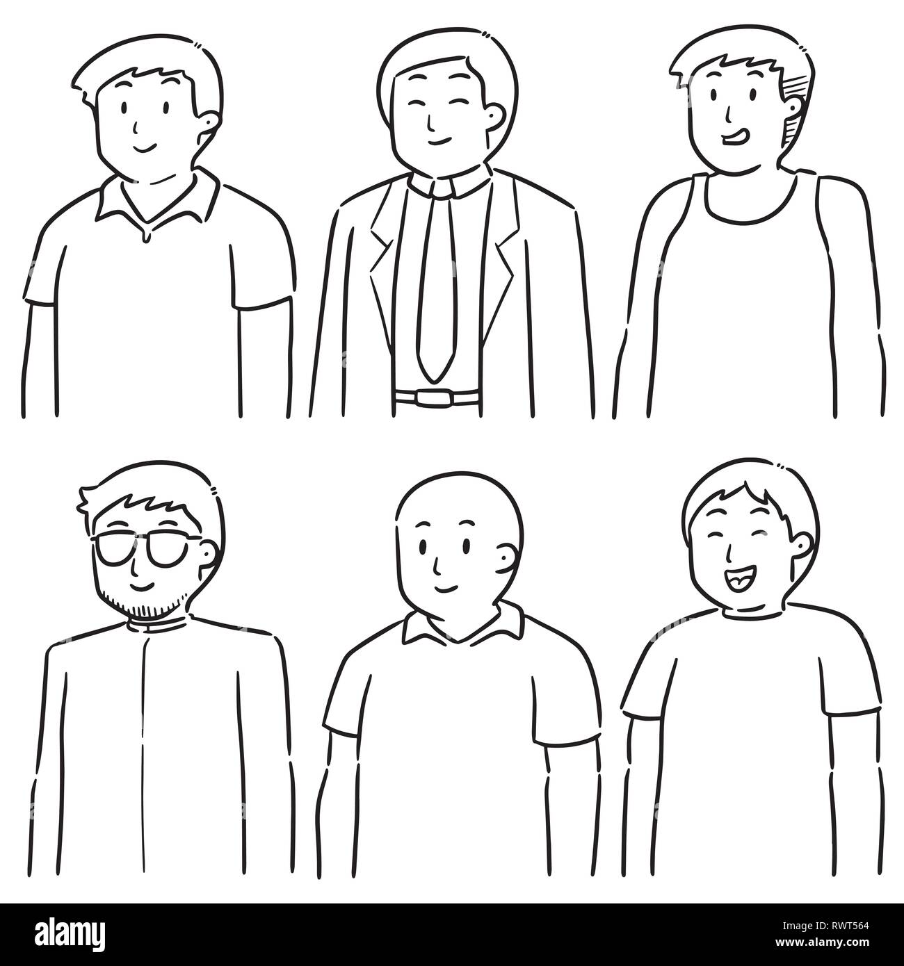 vector set of people Stock Vector Image & Art - Alamy