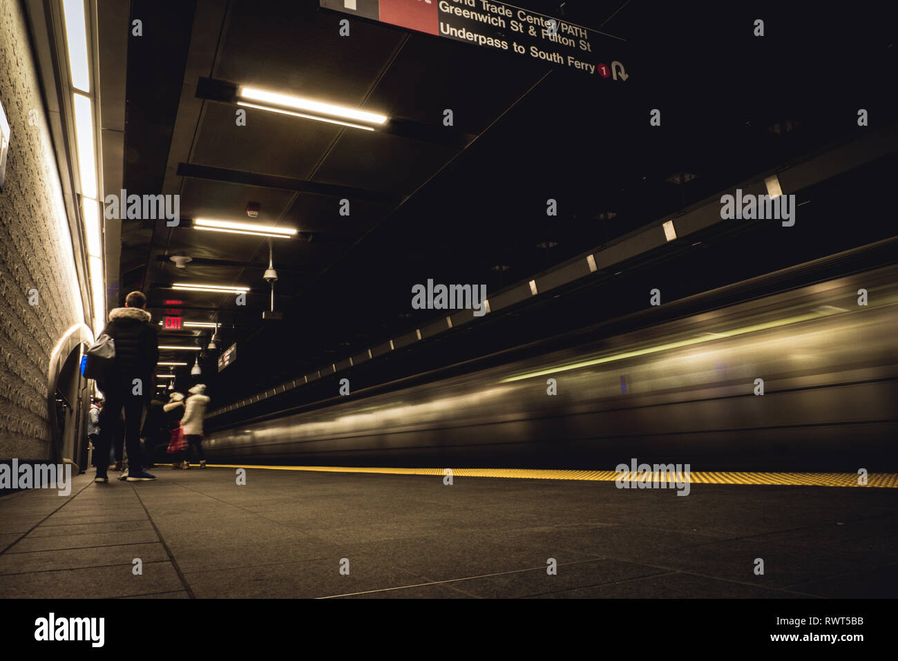 New york subway train motion hi-res stock photography and images - Alamy