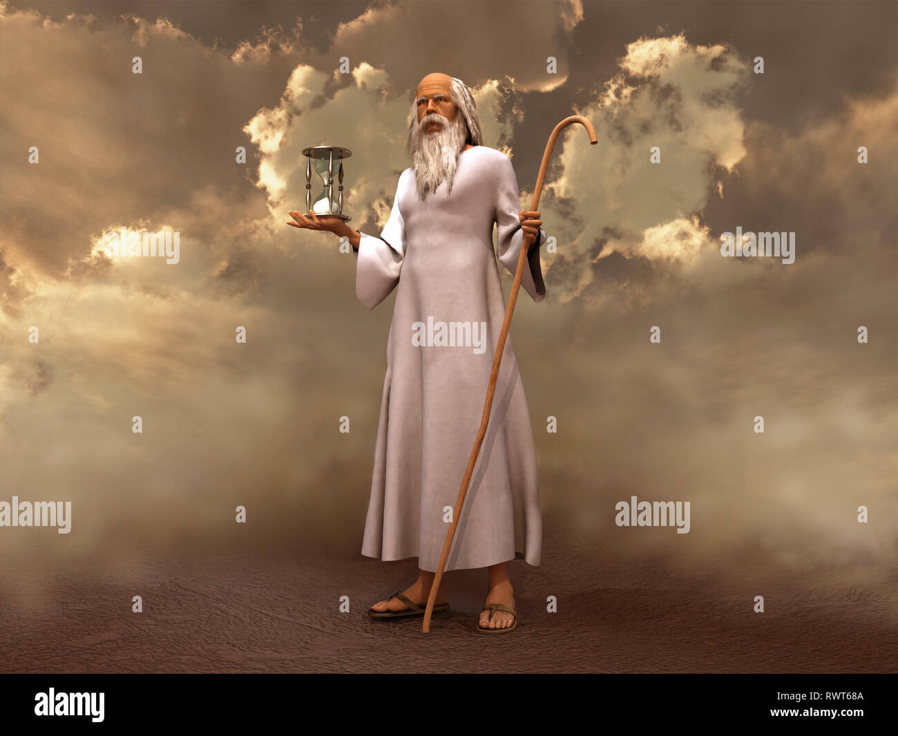Symbolic representation of the father time Stock Photo
