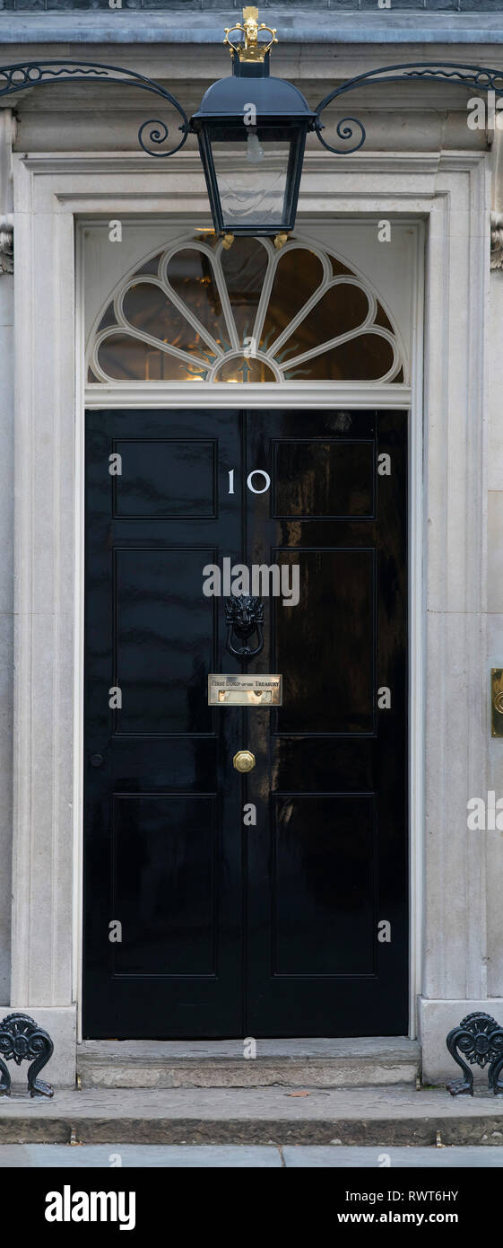 The Front Door Of Number 10 Downing Street Home Of The