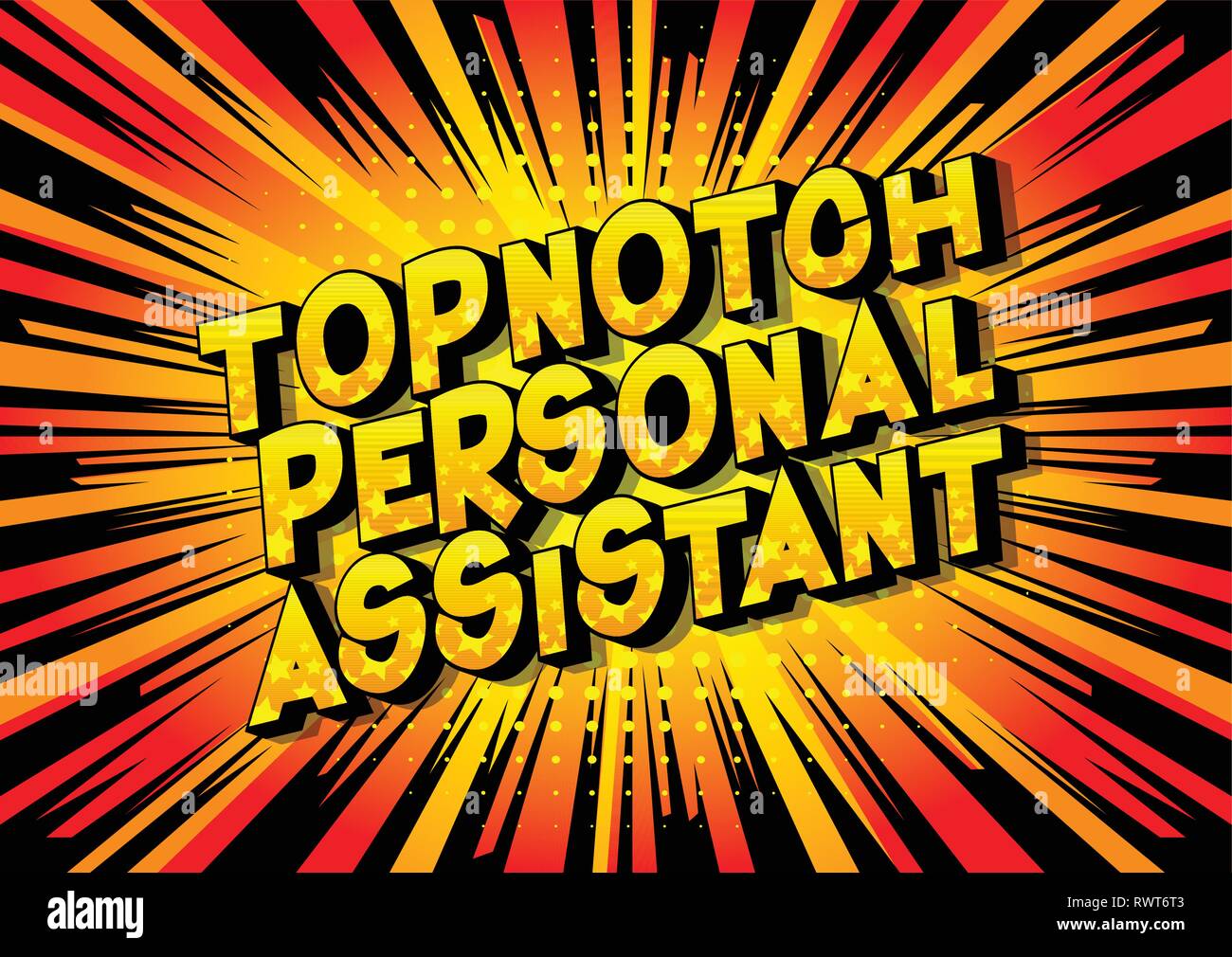 Topnotch Personal Assistant Vector illustrated comic book style