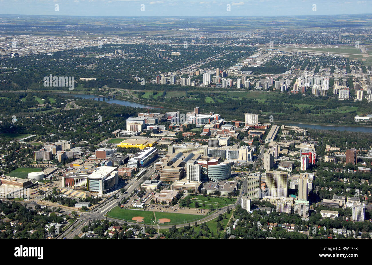 Satellite View Of Edmonton Edmonton Aerial High Resolution Stock Photography And Images - Alamy