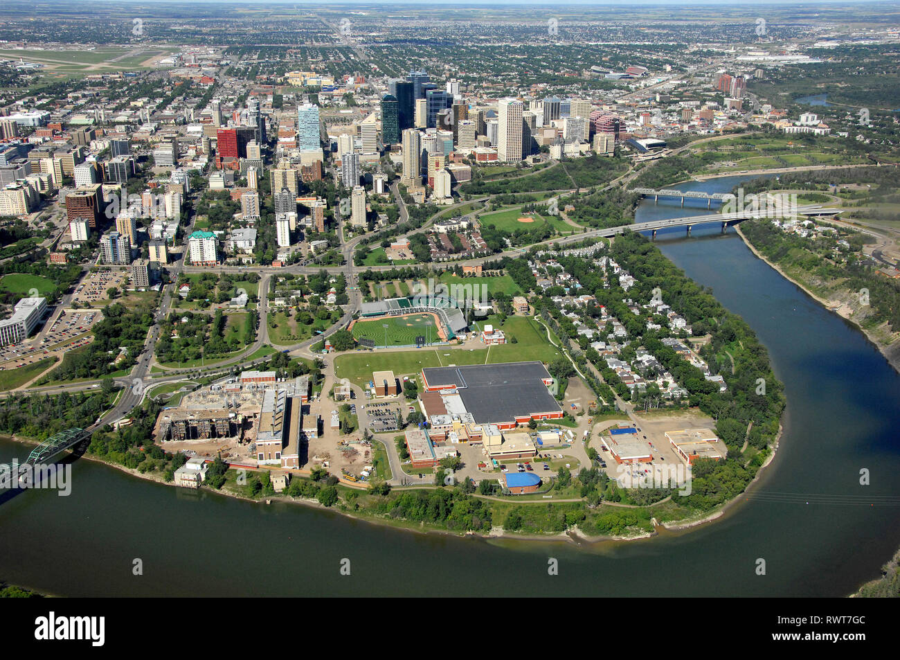 Satellite View Of Edmonton Edmonton Aerial High Resolution Stock Photography And Images - Alamy