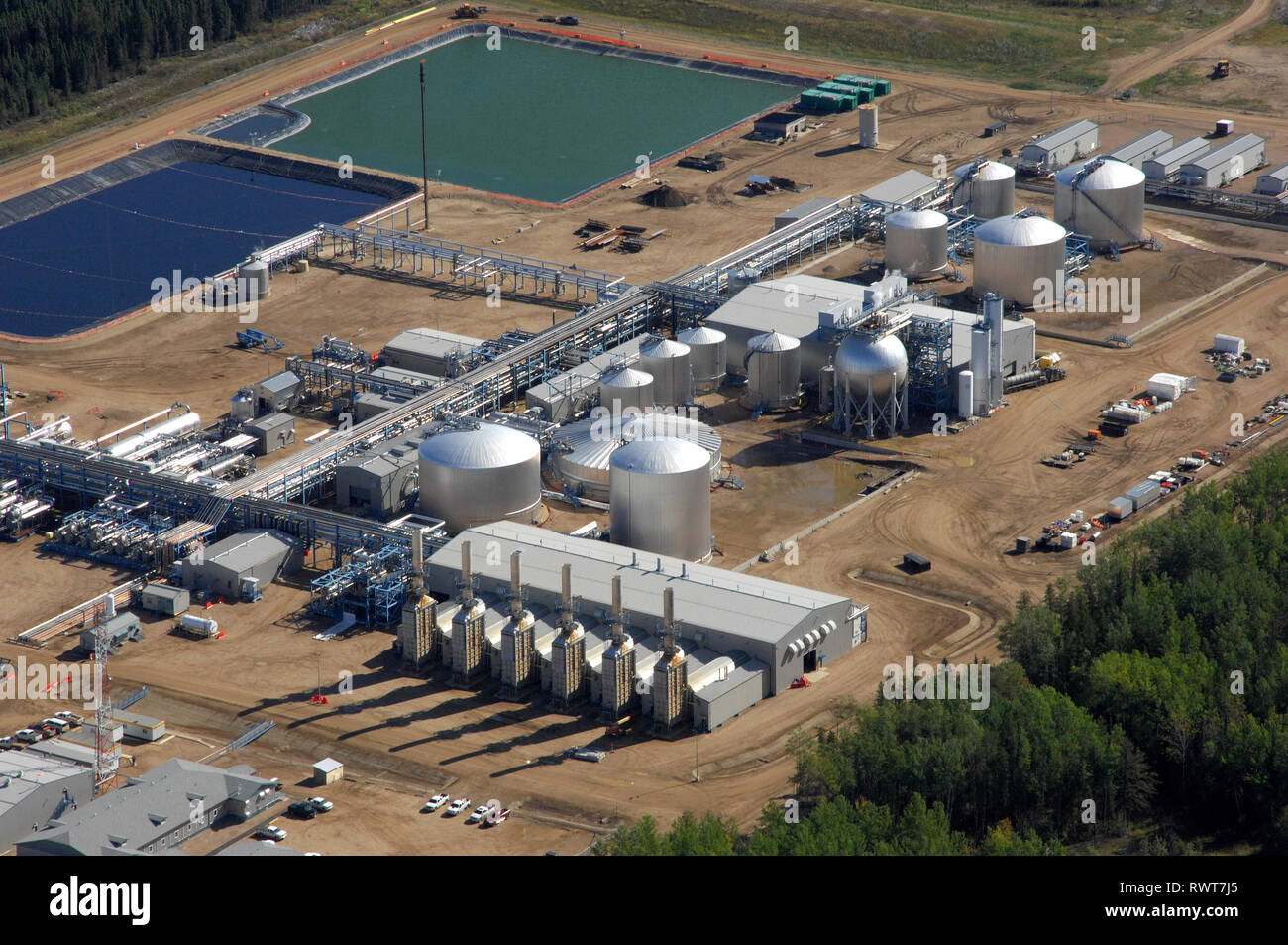 aerial, in situ pland Christina Lake, Alberta Stock Photo Alamy