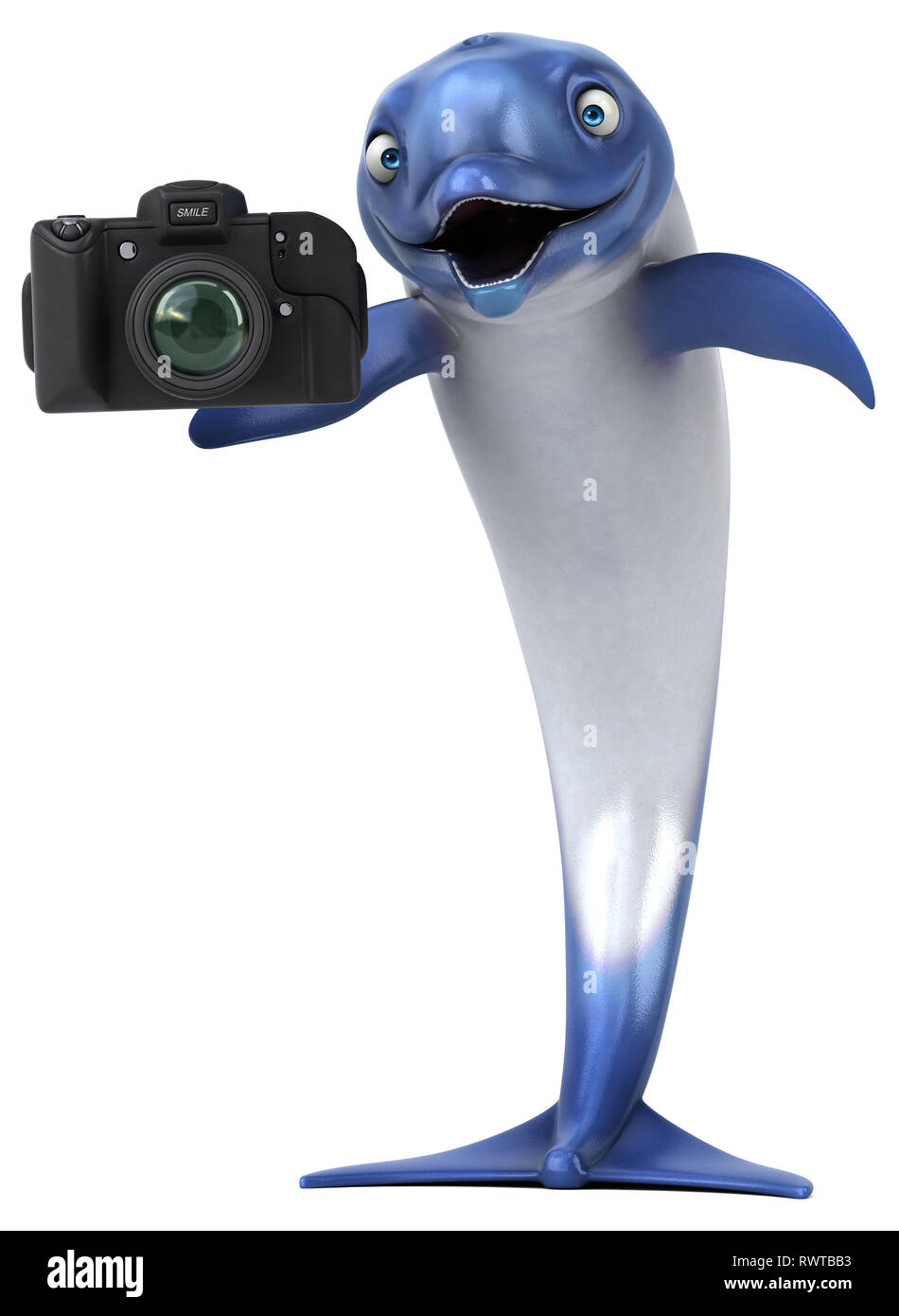 Fun Dolphin 3d Illustration Stock Photo Alamy