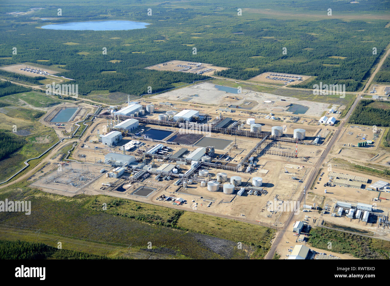 MEG Energy oil sands plant Conklin, Alberta Stock Photo