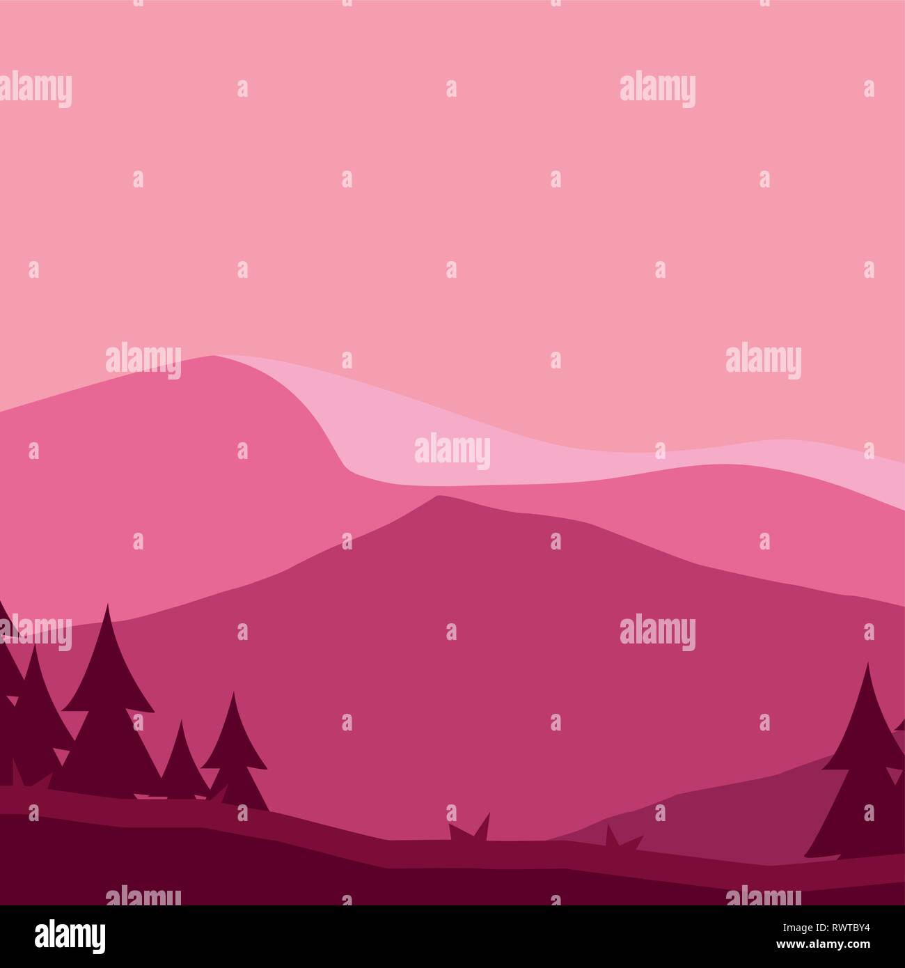 forest landscape scene icon vector illustration design Stock Vector ...