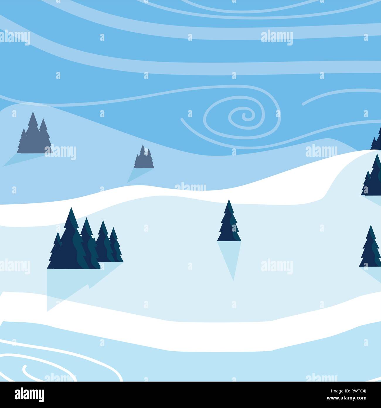 Snowscape banner Stock Vector Images - Alamy