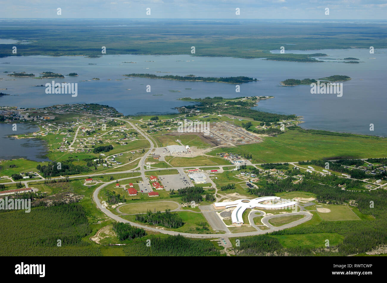 aerial, Norway House, Manitoba, Canada Stock Photo Alamy