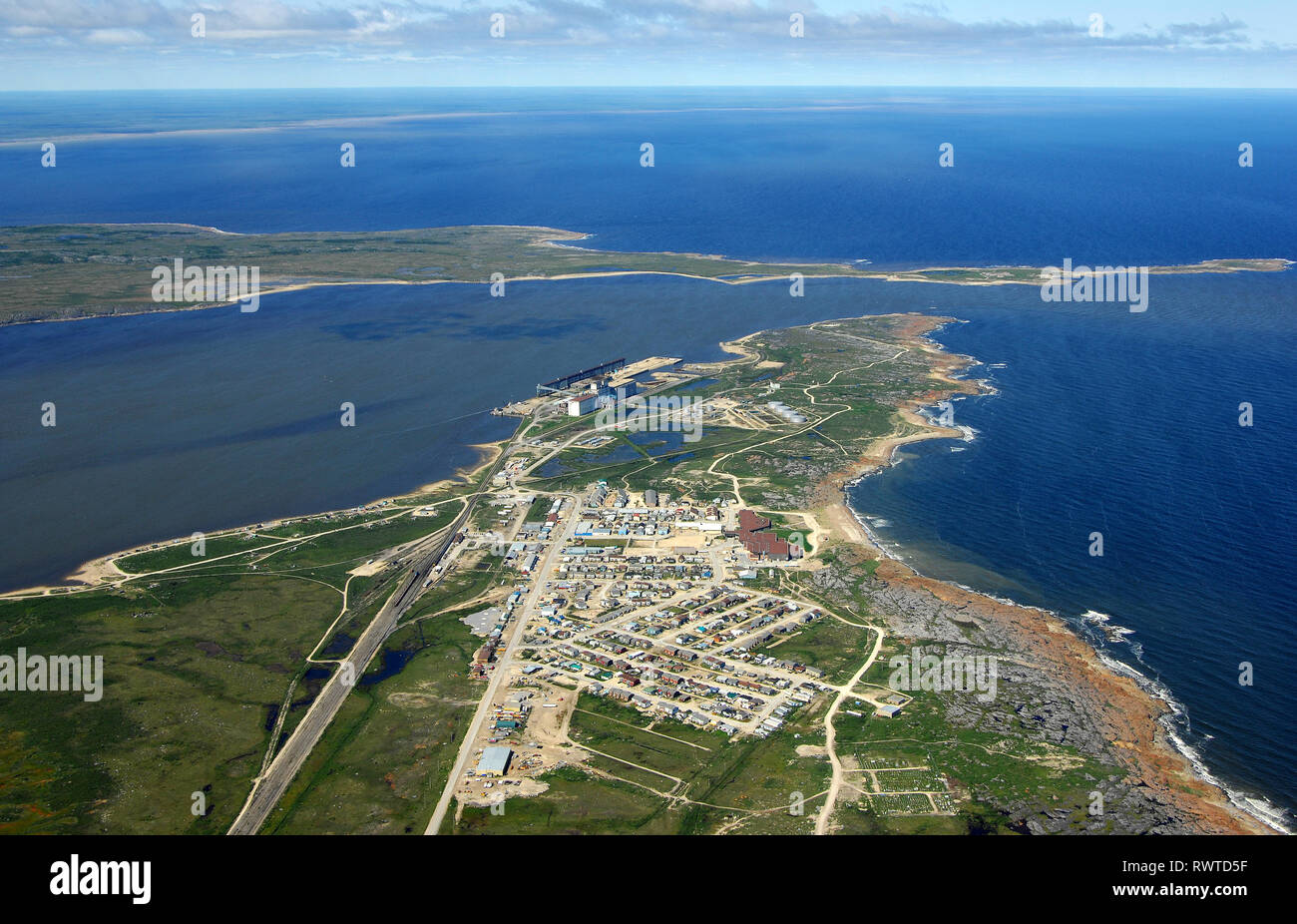 aerial, Churchill, Manitoba Stock Photo Alamy