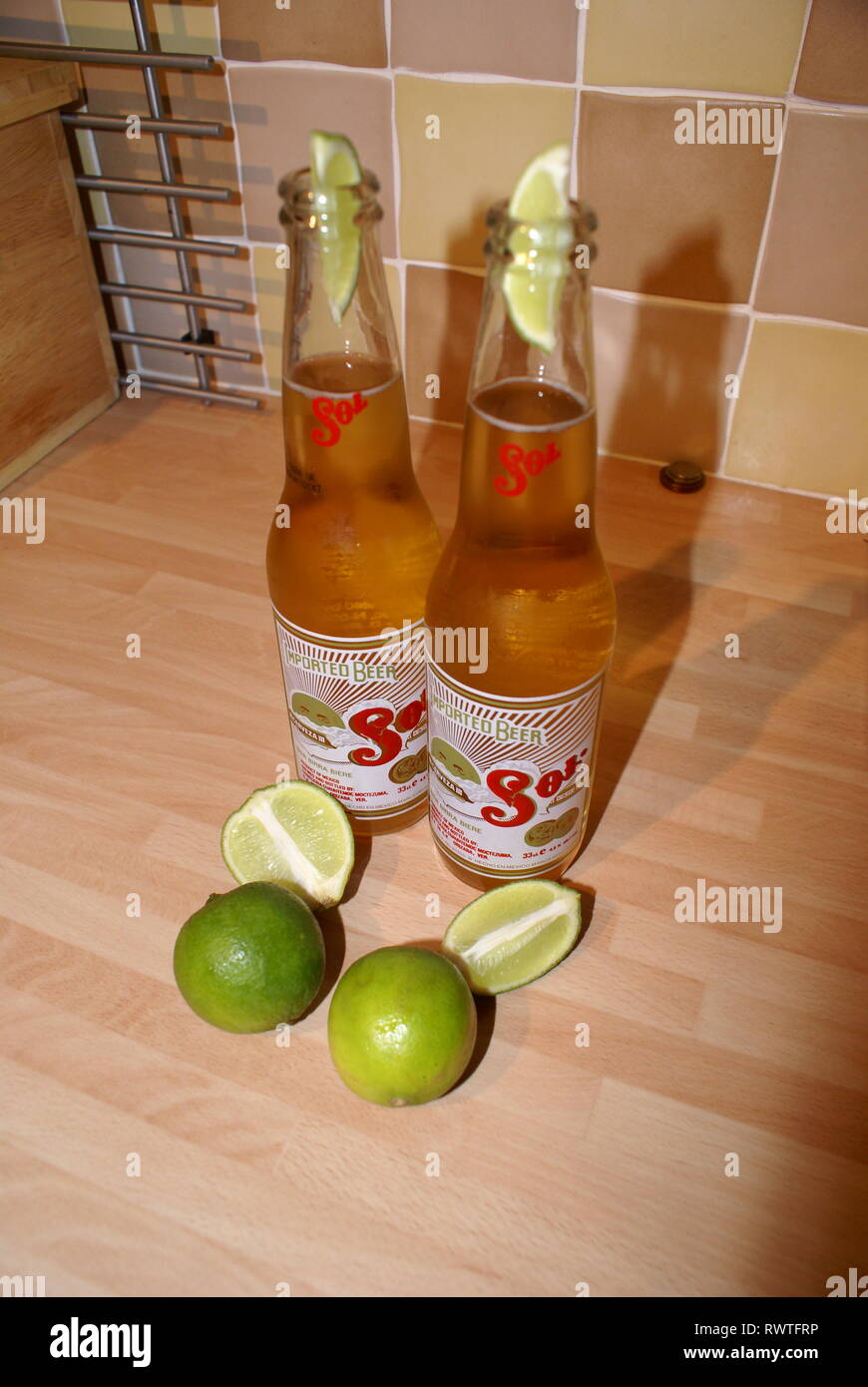 Larger and Lime, Mexican Beer Stock Photo Alamy