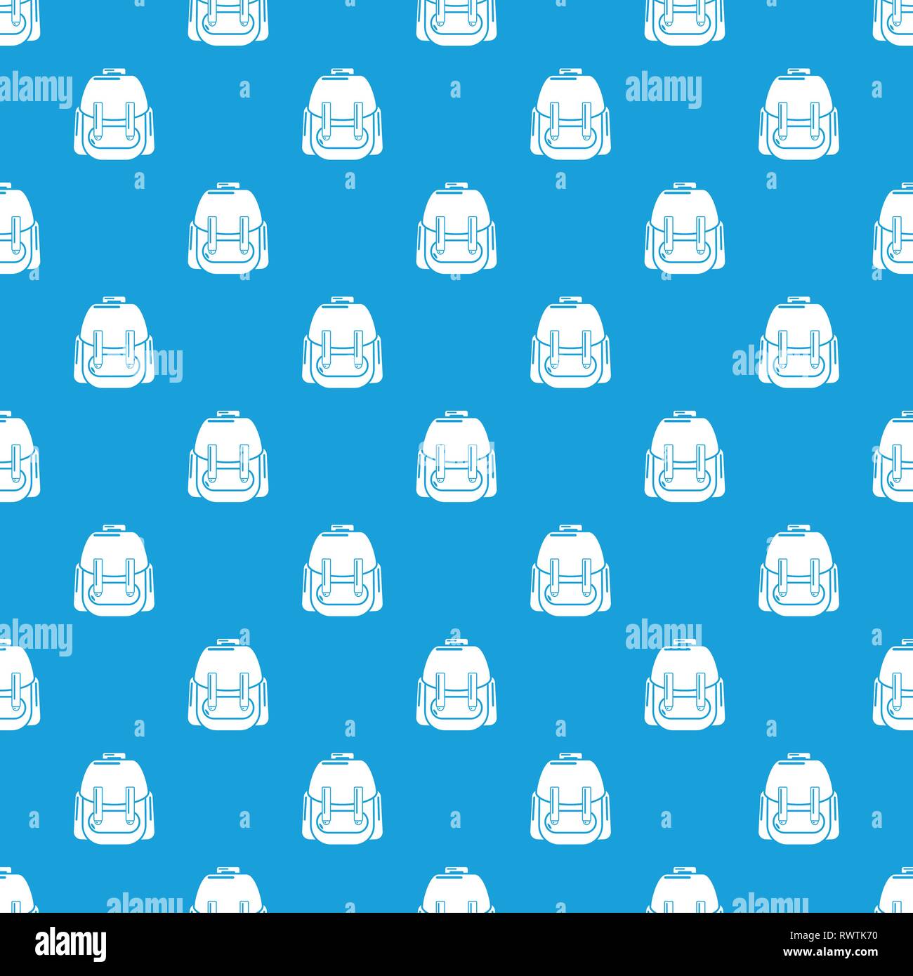 Rucksack pattern vector seamless blue Stock Vector