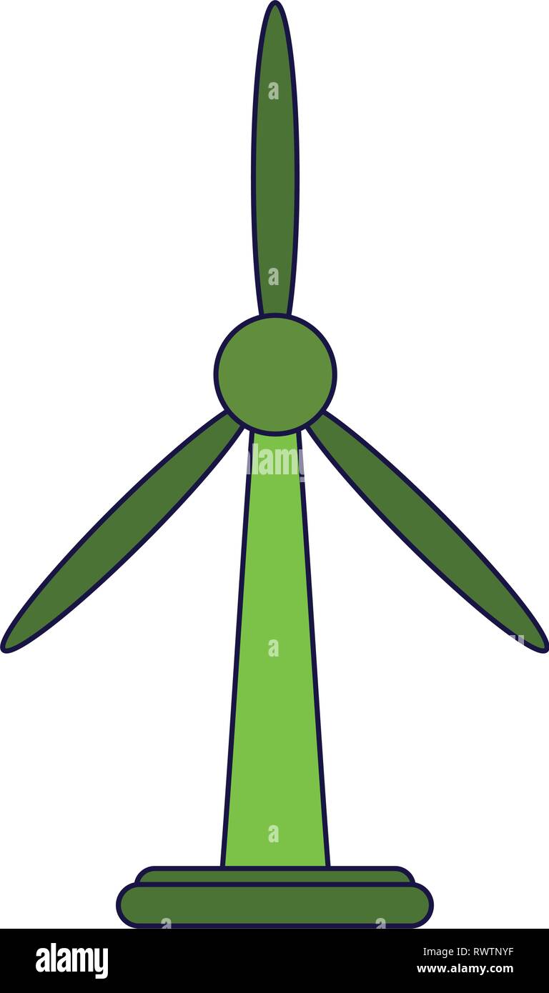 Wind turbine green energy isolated Stock Vector Image & Art - Alamy