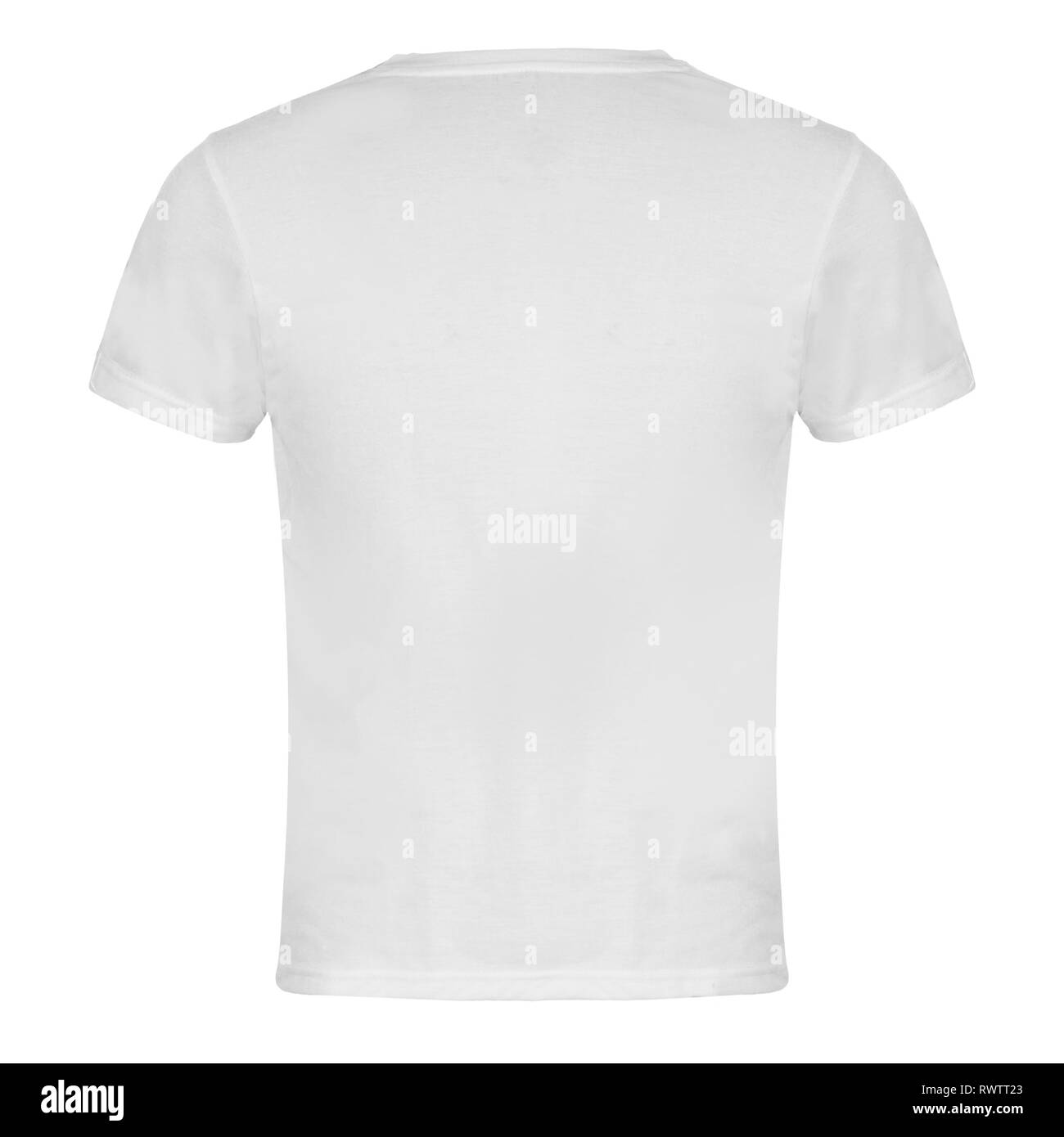 White Blank T-shirt Back Stock Photo