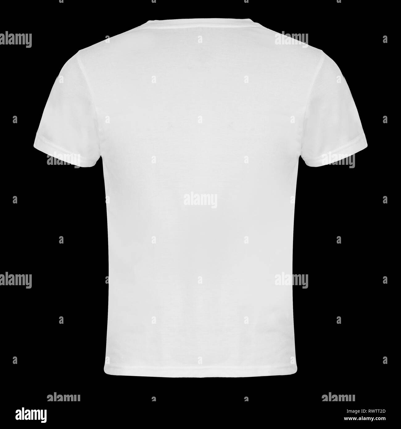 White Blank T-shirt Back Stock Photo