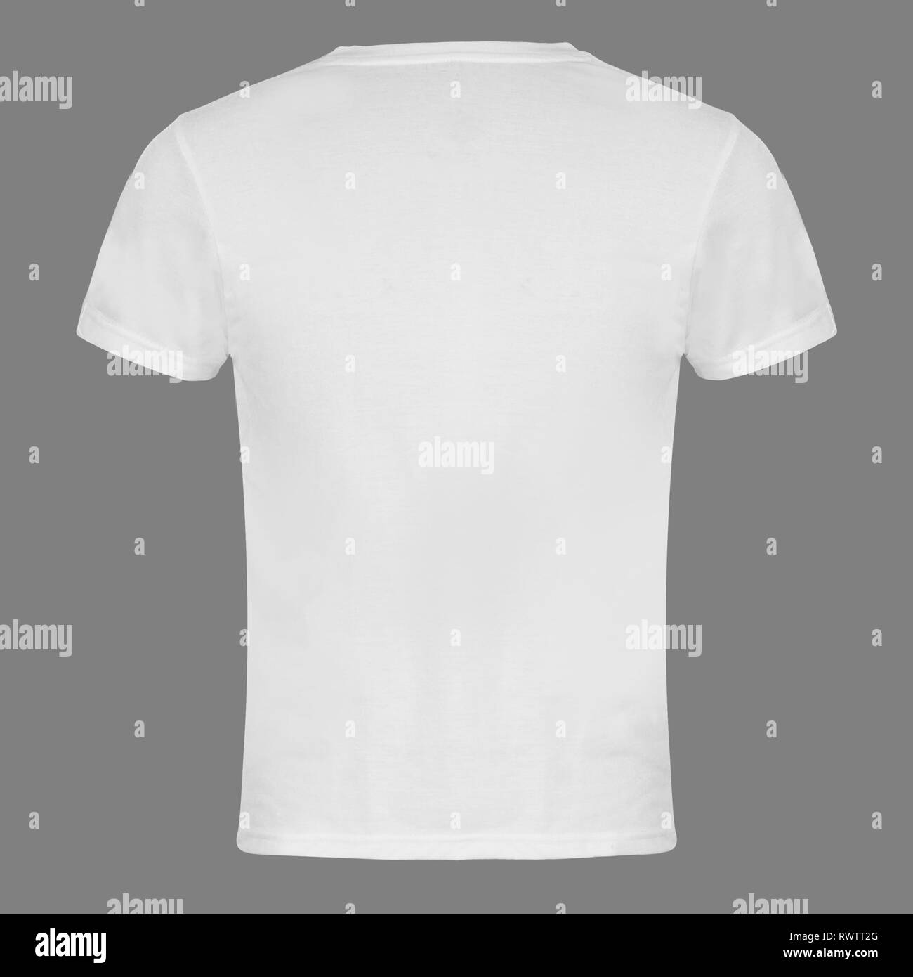 White Blank T-shirt Back Stock Photo