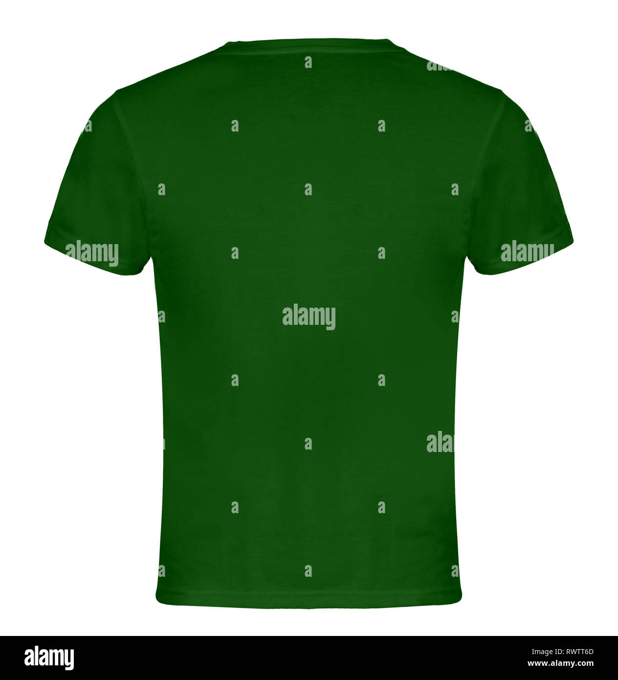 Green Blank T-shirt Back Stock Photo