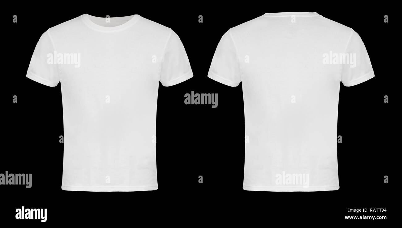 plain white shirt back and front