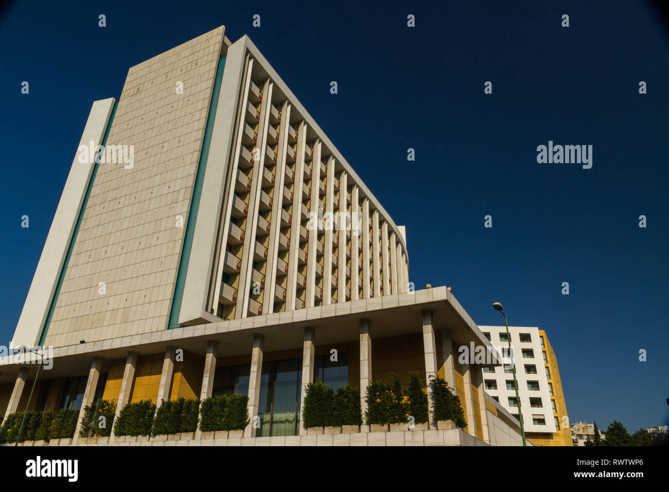 Athens, Greece – October 24 The Hilton Athens Hotel on October 24 2018 in Greece. Stock Photo