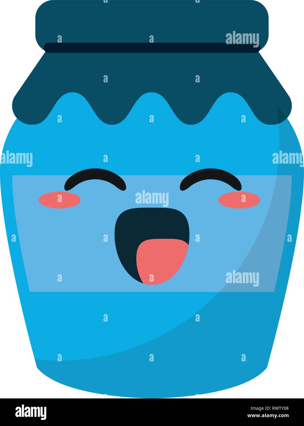 Jam jar with cloth kawaii cartoon Stock Vector Image & Art - Alamy
