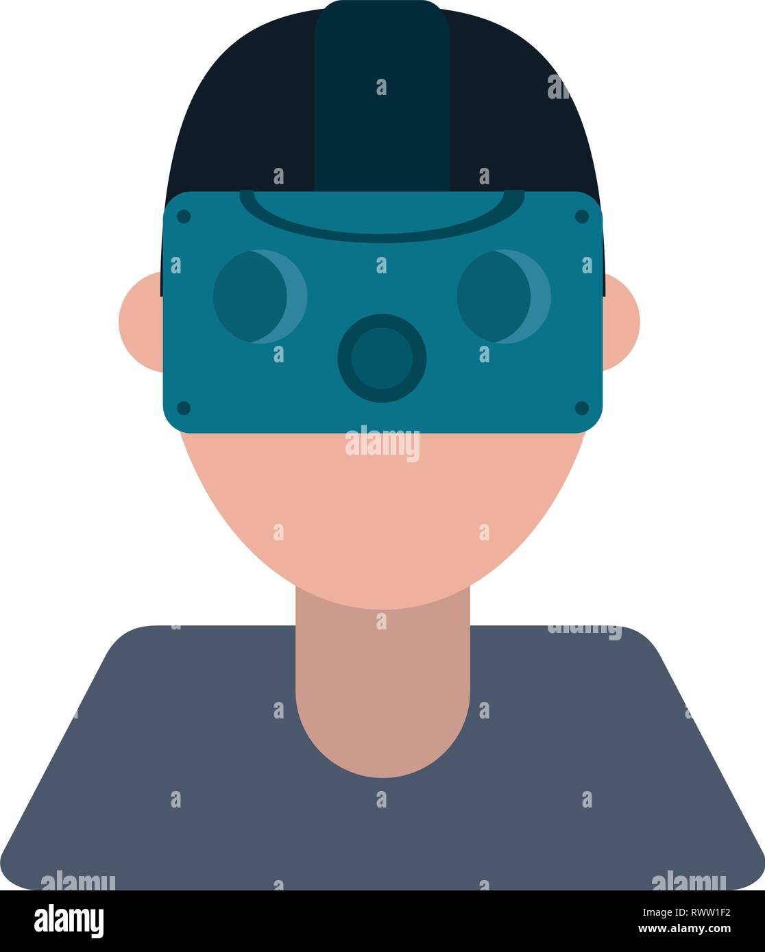 Man with virtual reality glasses Stock Vector Image & Art - Alamy