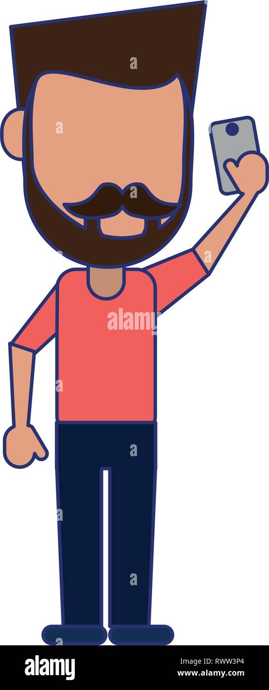 man using smartphone avatar cartoon Stock Vector Image & Art - Alamy