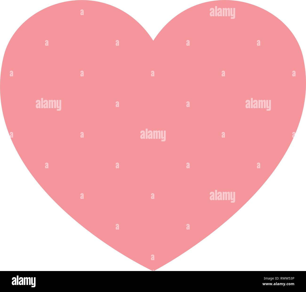 pink heart love on white background vector illustration Stock Vector ...