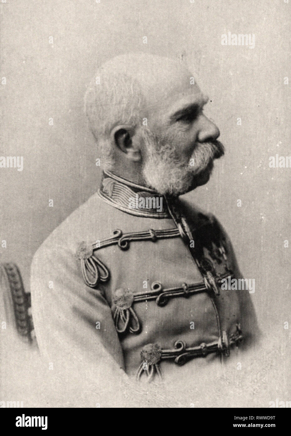 Photographic portrait of François Joseph 1er, empereur d'Autriche-Hongrie Stock Photo