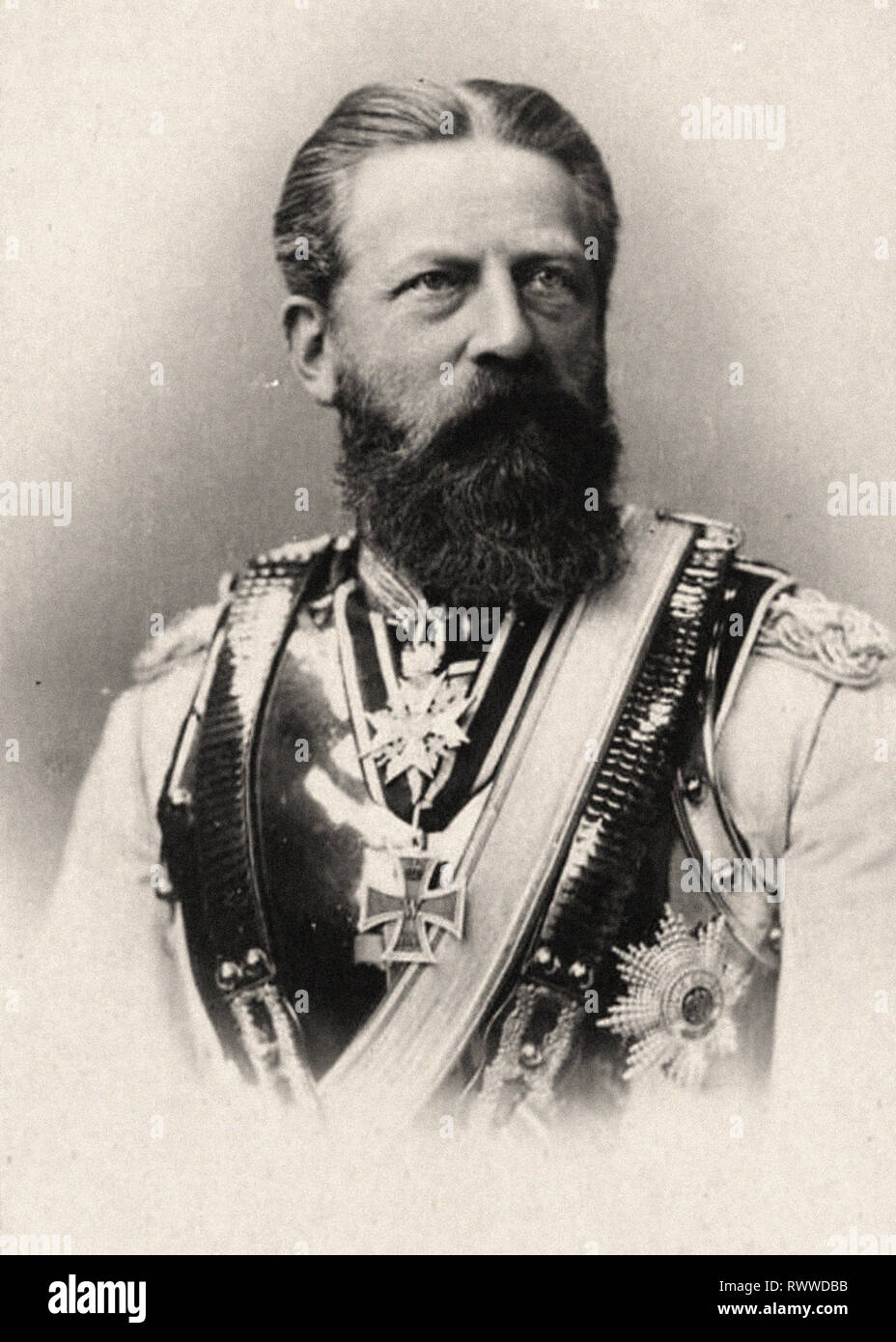 Photographic portrait of Frédéric III, empéreur d'Allemagne Stock Photo