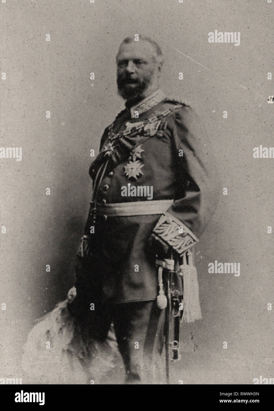 Photographic portrait of Louis II, roi de Bavière Stock Photo