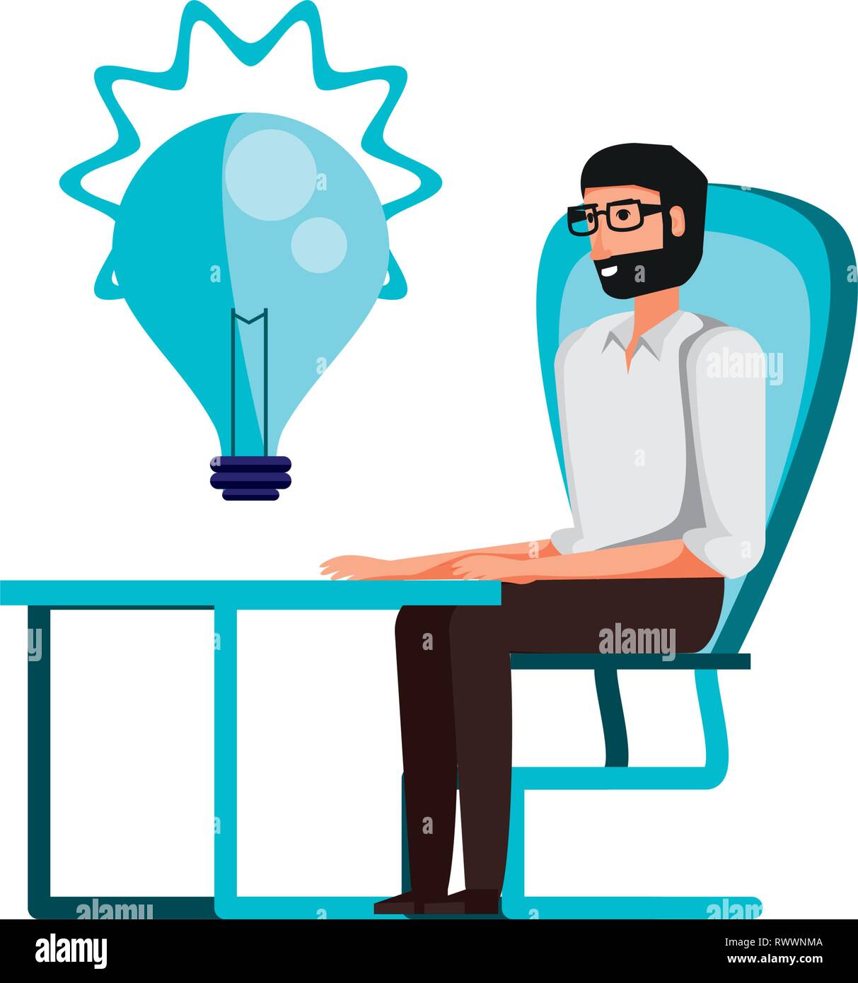 business man in the office vector illustration design Stock Vector ...