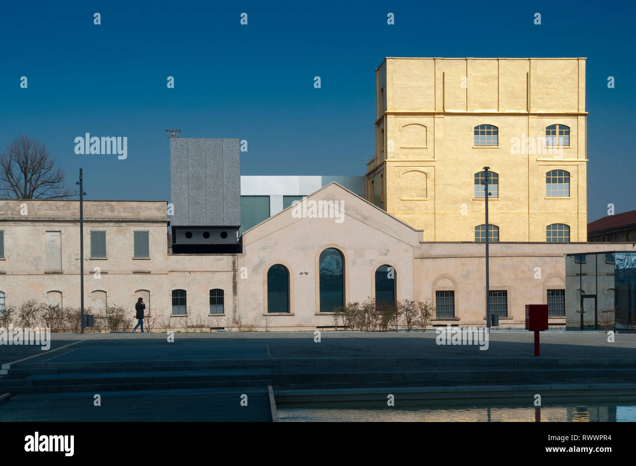 Italy, Lombardy, Milan, Piazza Adriano Olivetti Square, Fondazione Prada  Foundation, The Haunted House Stock Photo - Alamy