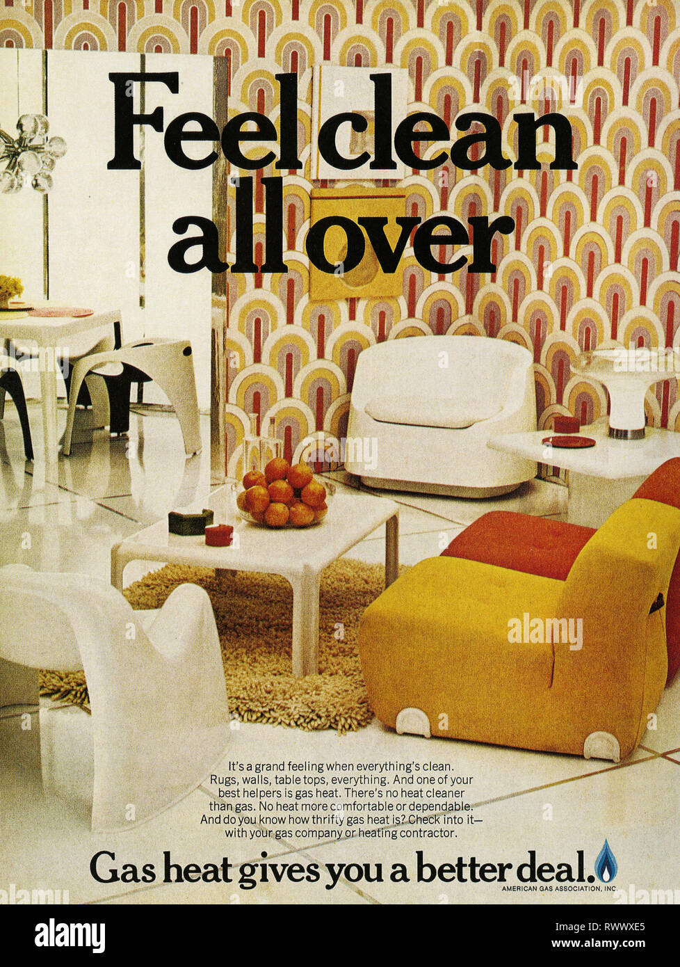 1970s USA American Gas Association Magazine Advert Stock Photo Alamy