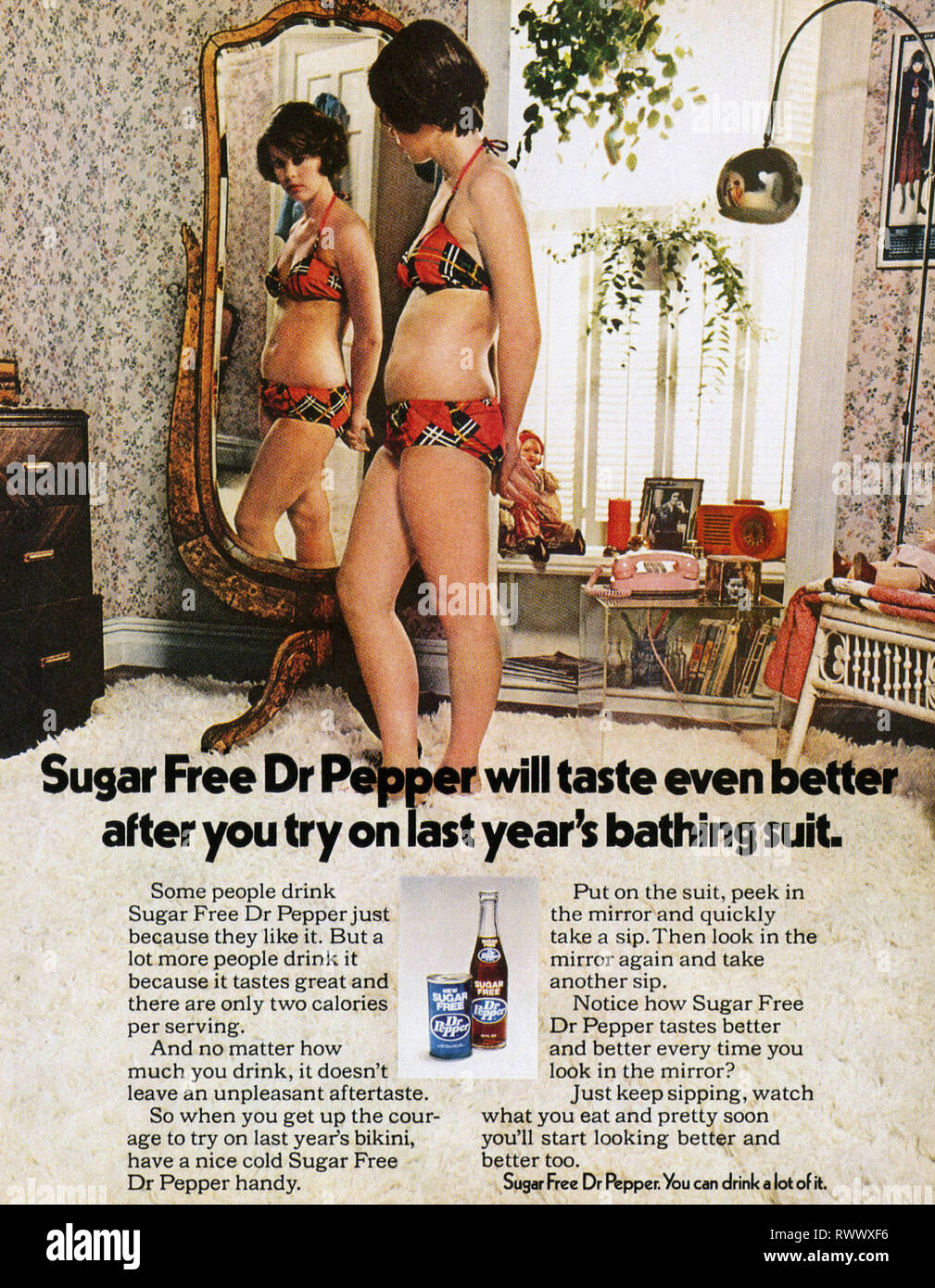 1970s USA Dr Pepper Magazine Advert Stock Photo