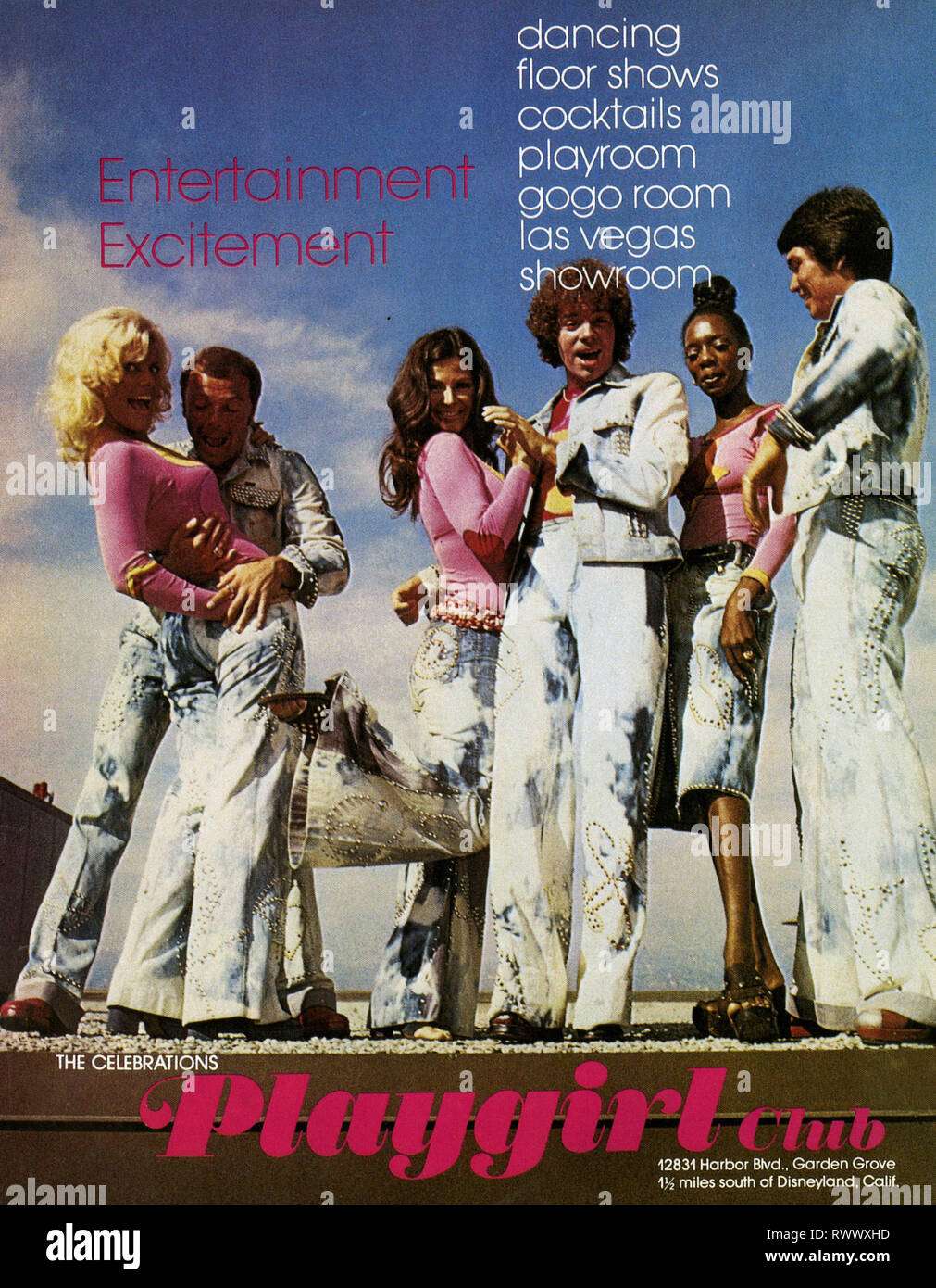 1970s USA Playgirl Club Magazine Advert Stock Photo