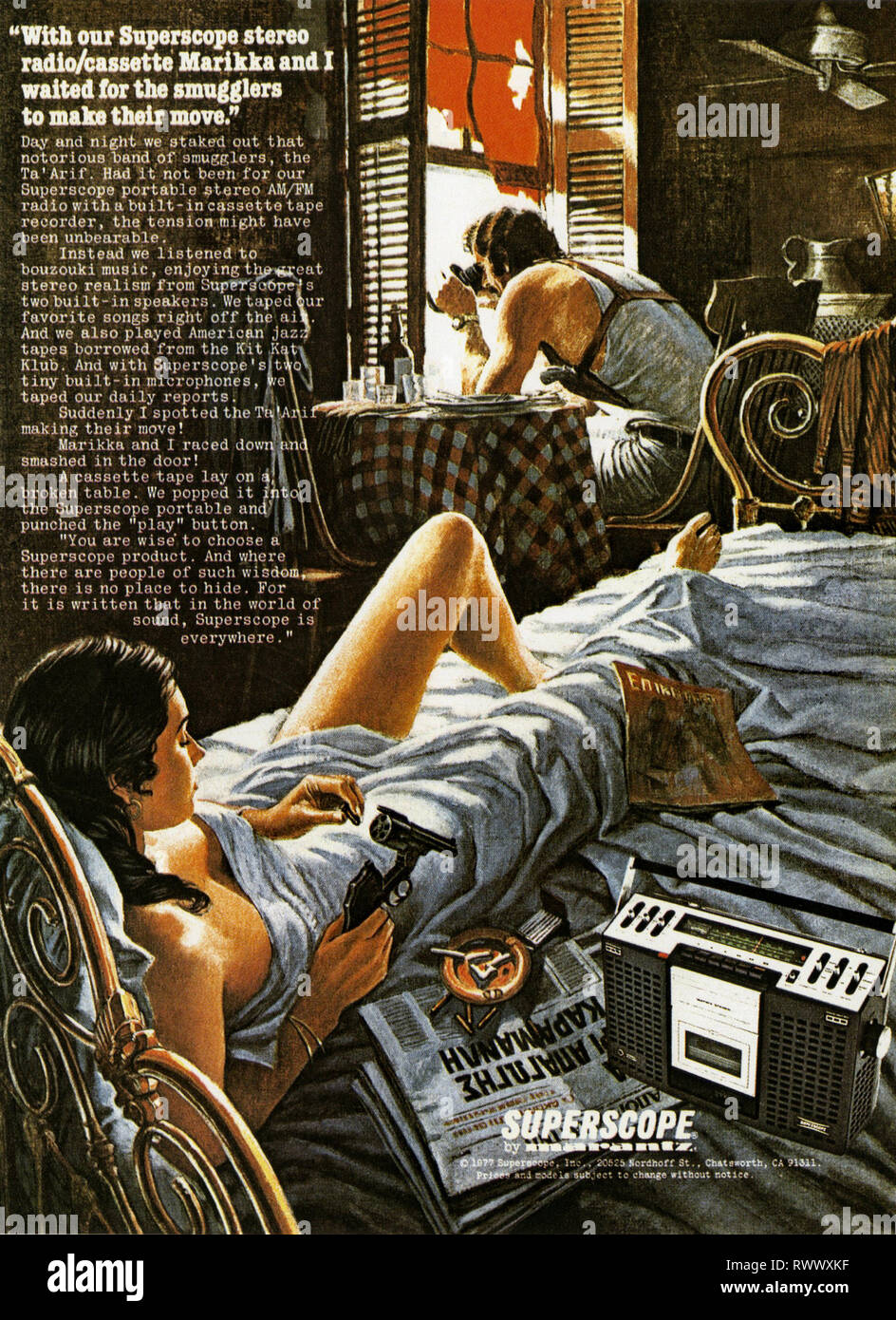 1970s USA Superscope Magazine Advert Stock Photo