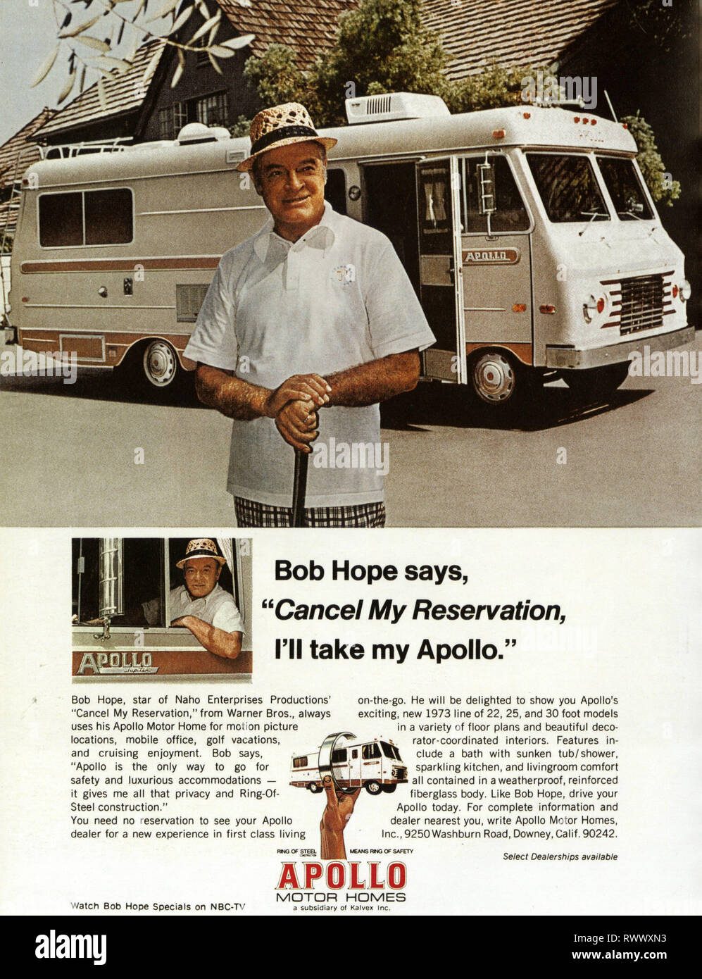 1970s USA Apollo Magazine Advert Stock Photo