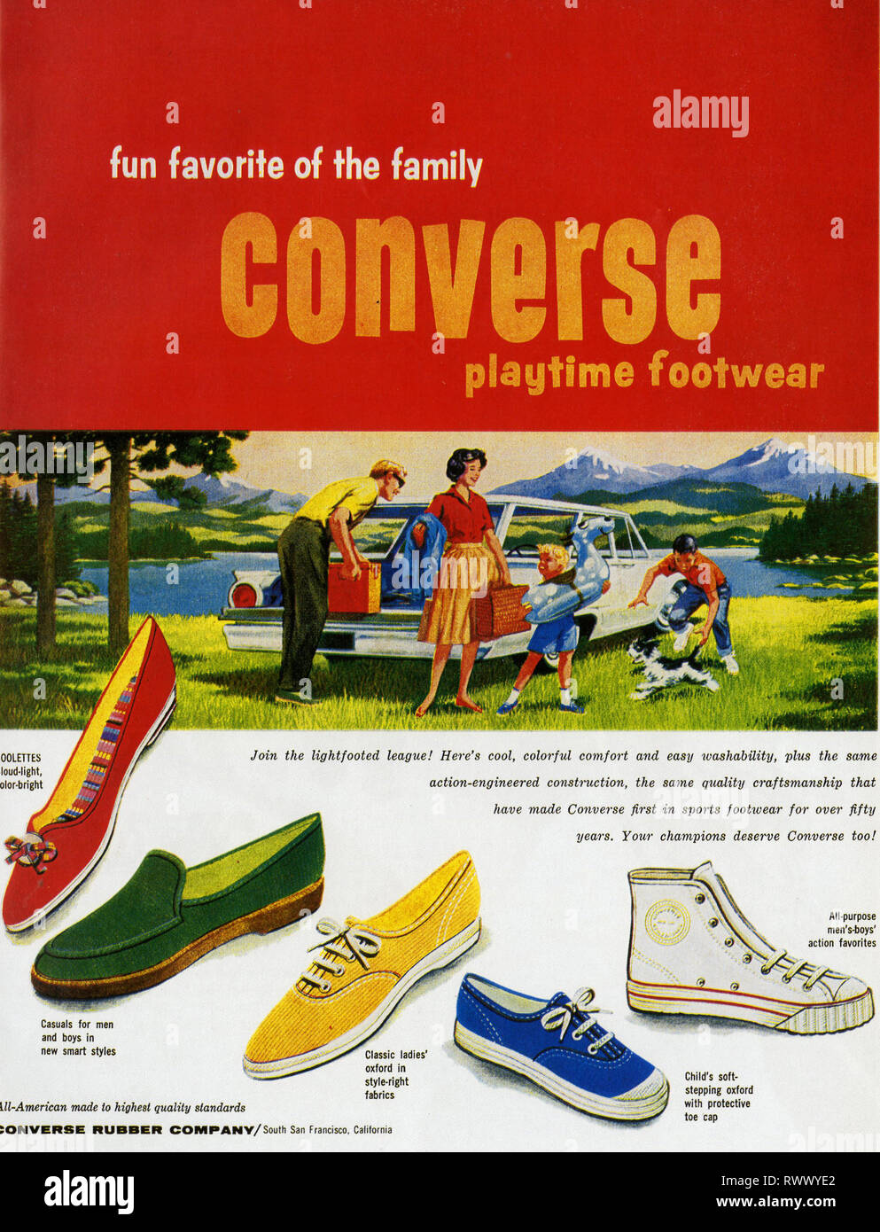 1960s USA Converse Magazine Advert Stock Photo - Alamy
