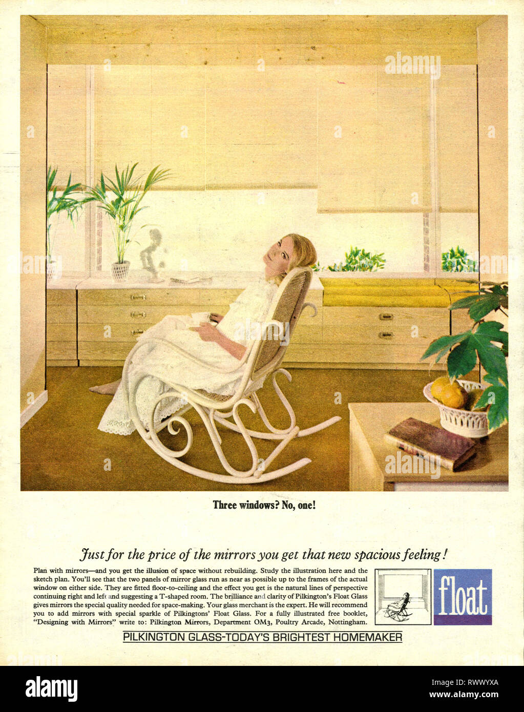 1960s UK Float Magazine Advert Stock Photo