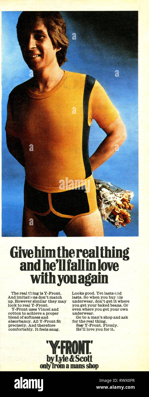 1970s UK Lyle & Scott Magazine Advert Stock Photo